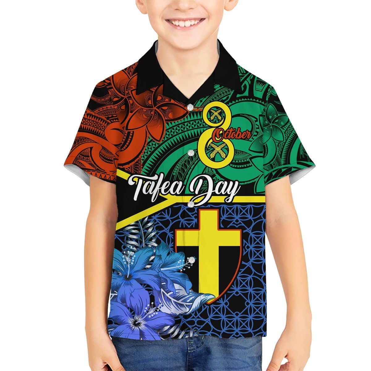 Personalised Tafea Day Hawaiian Shirt Vanuatu Sand Drawing With Polynesian Pattern LT9 - Polynesian Pride
