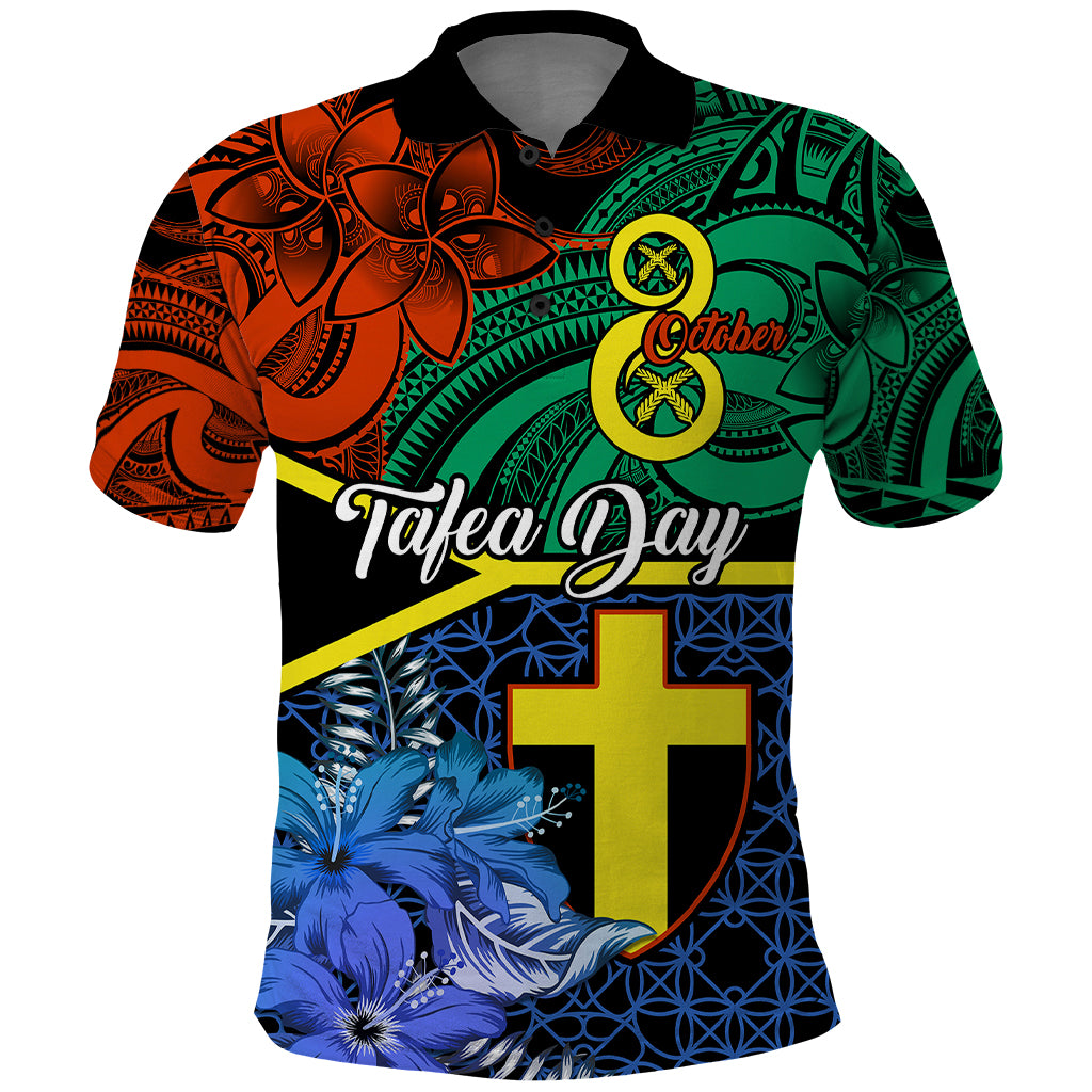 Personalised Tafea Day Polo Shirt Vanuatu Sand Drawing With Polynesian Pattern LT9 Blue - Polynesian Pride