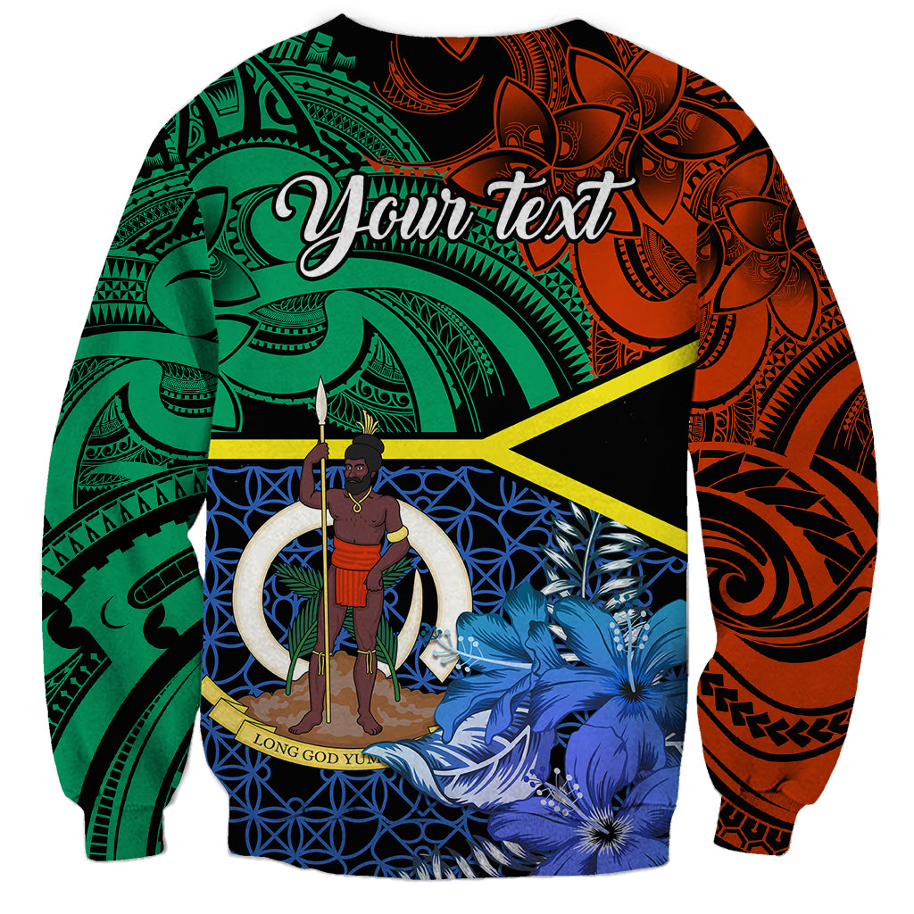 Personalised Tafea Day Sweatshirt Vanuatu Sand Drawing With Polynesian Pattern LT9 - Polynesian Pride
