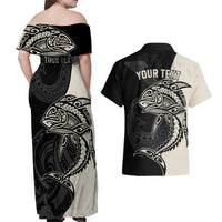 personalised-polynesia-fishing-couples-matching-off-shoulder-maxi-dress-and-hawaiian-shirt-with-maori-hei-matau-fish-hook-gold-art