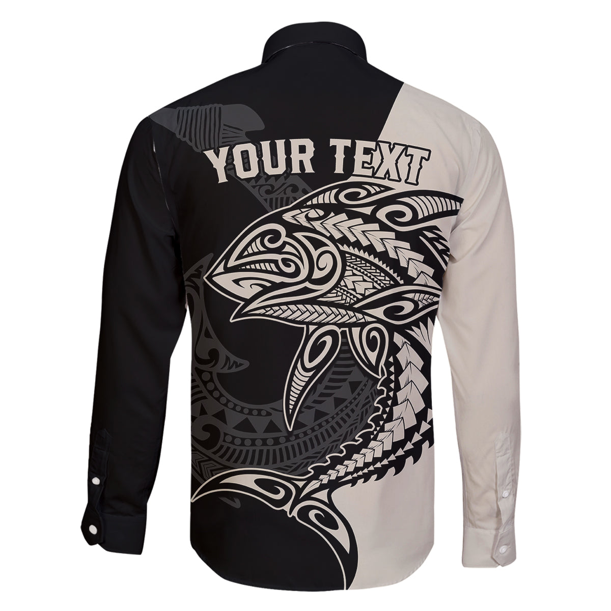 Personalised Polynesia Fishing Family Matching Long Sleeve Bodycon Dress and Hawaiian Shirt With Maori Hei Matau Fish Hook Gold Art LT9 - Polynesian Pride