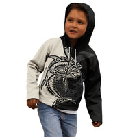Personalised Polynesia Fishing Kid Hoodie With Maori Hei Matau Fish Hook Gold Art LT9 - Polynesian Pride