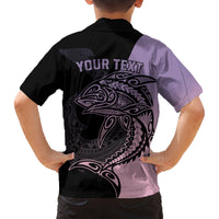 Personalised Polynesia Fishing Family Matching Tank Maxi Dress and Hawaiian Shirt With Maori Hei Matau Fish Hook Pastel Art LT9 - Polynesian Pride