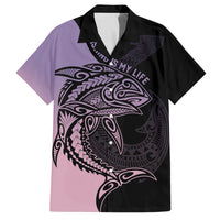 Personalised Polynesia Fishing Family Matching Tank Maxi Dress and Hawaiian Shirt With Maori Hei Matau Fish Hook Pastel Art LT9 Dad's Shirt - Short Sleeve Pastel - Polynesian Pride