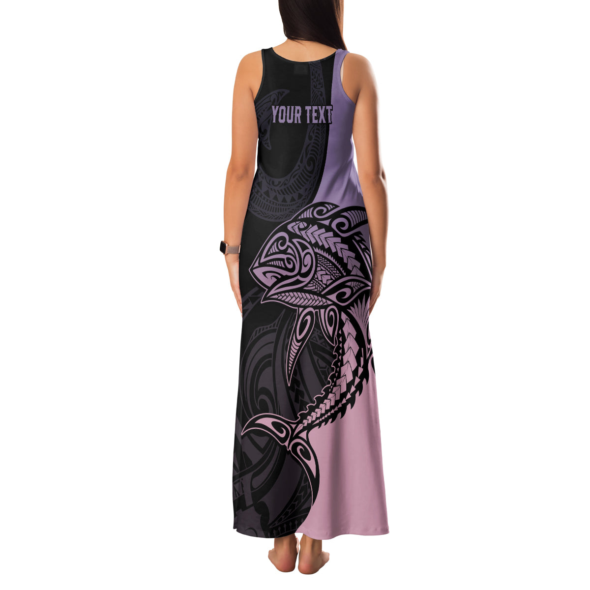 Personalised Polynesia Fishing Family Matching Tank Maxi Dress and Hawaiian Shirt With Maori Hei Matau Fish Hook Pastel Art LT9 - Polynesian Pride