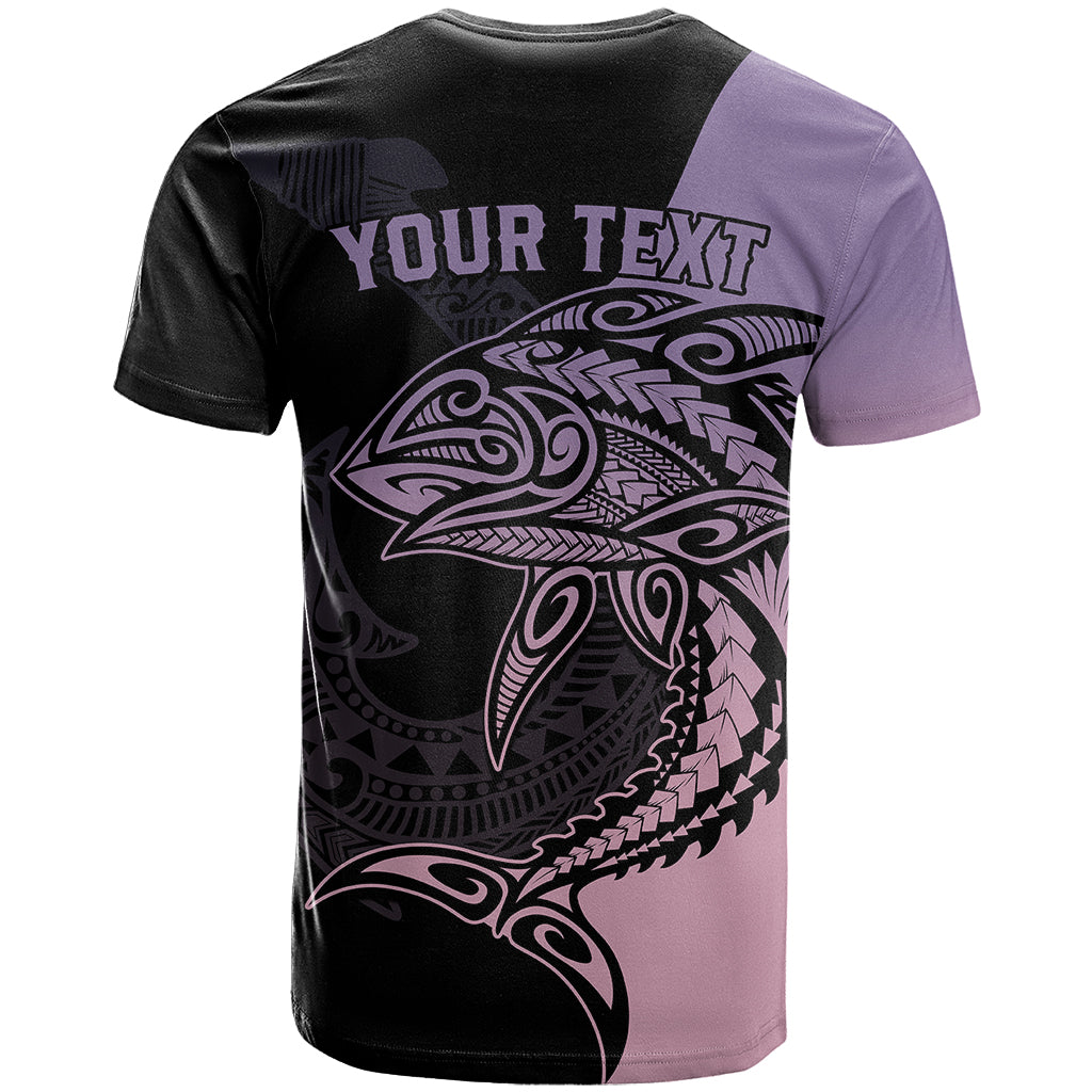 Personalised Polynesia Fishing T Shirt With Maori Hei Matau Fish Hook Pastel Art LT9 - Polynesian Pride