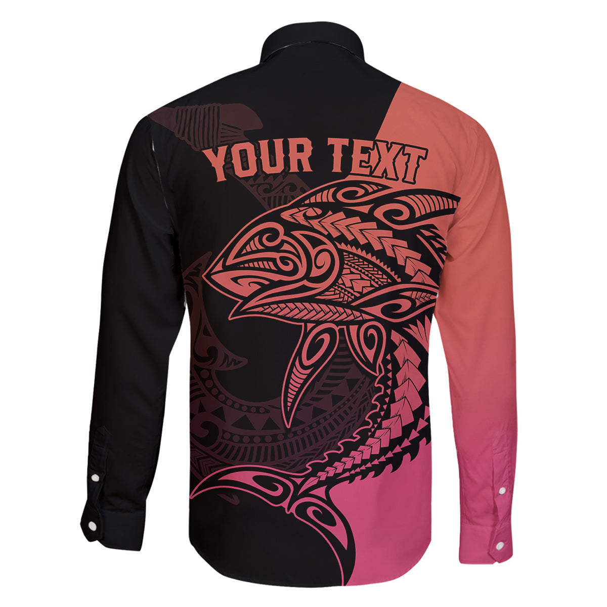 Personalised Polynesia Fishing Family Matching Mermaid Dress and Hawaiian Shirt With Maori Hei Matau Fish Hook Pink Art LT9 - Polynesian Pride