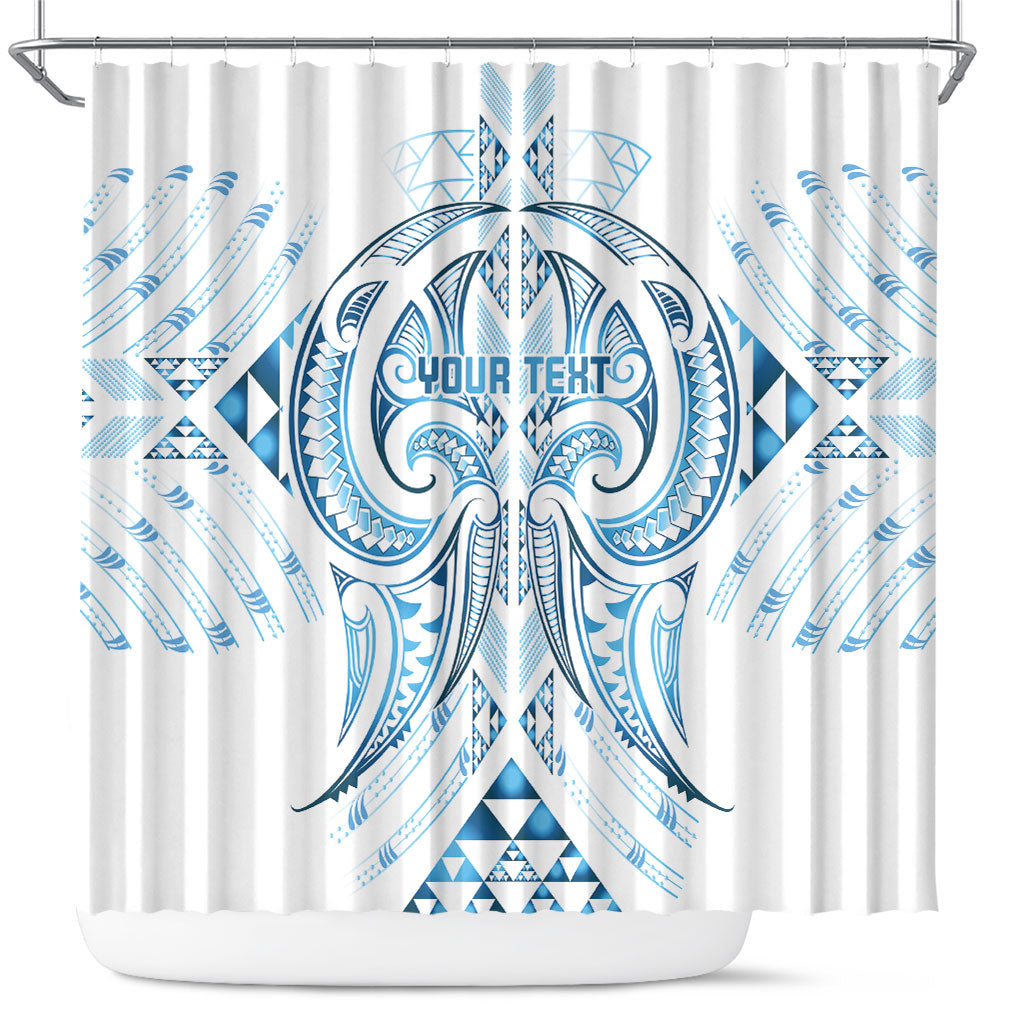 Maori Rugby Custom Ngaru Mangopare Shower Curtain Kahui Whetu Niho Taniwha Motif LT9 Galaxy - Polynesian Pride