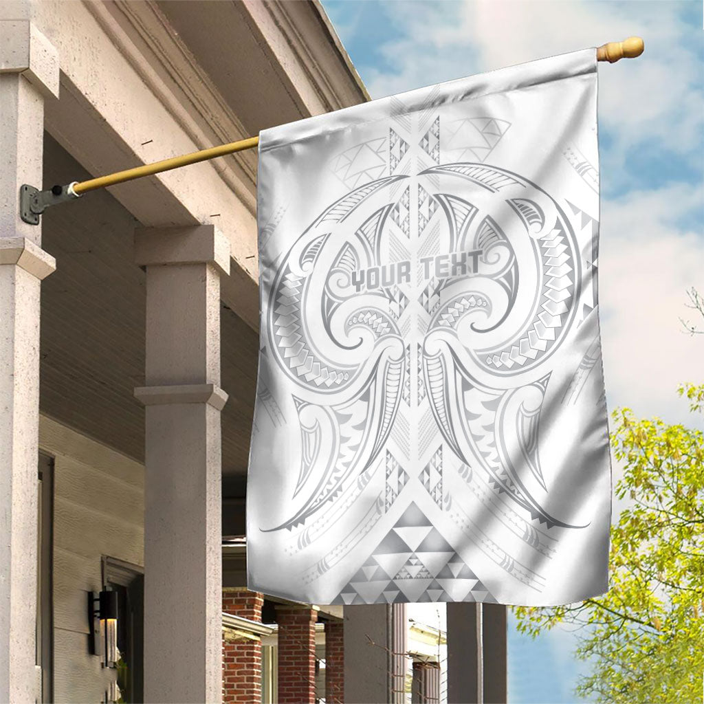 Maori Rugby Custom Ngaru Mangopare Garden Flag Kiwikiwi Niho Taniwha Motif LT9 House Flag Grey - Polynesian Pride