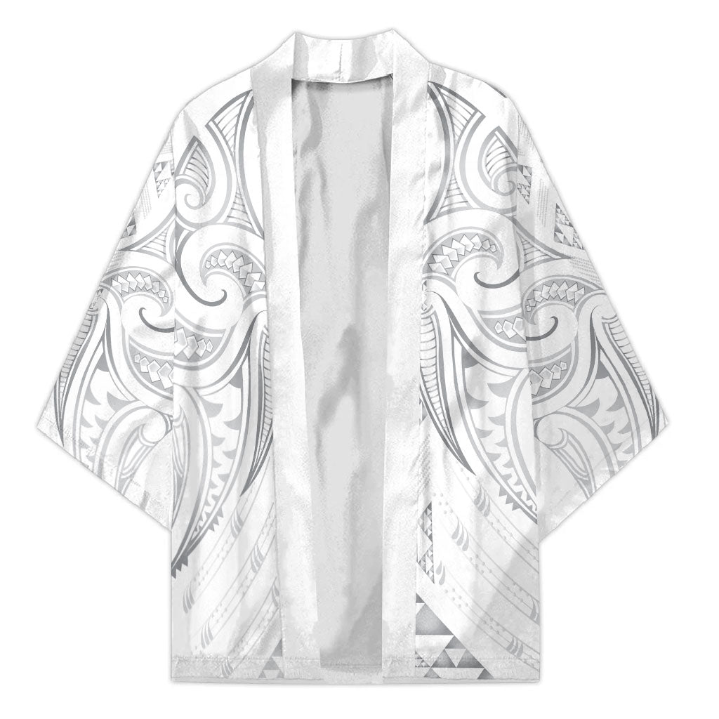 Maori Rugby Custom Ngaru Mangopare Kimono Kiwikiwi Niho Taniwha Motif LT9 Unisex Grey - Polynesian Pride