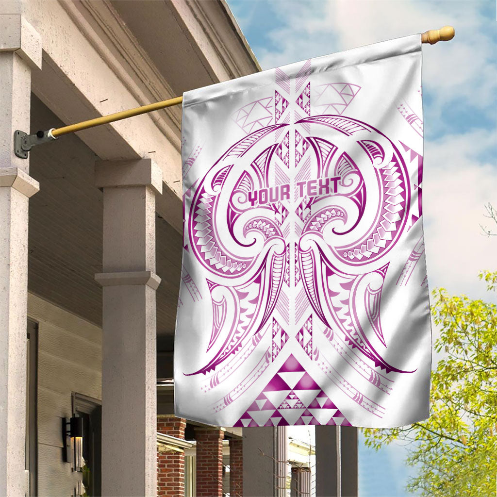 Maori Rugby Custom Ngaru Mangopare Garden Flag Mawhero Niho Taniwha Motif LT9 House Flag Pink - Polynesian Pride