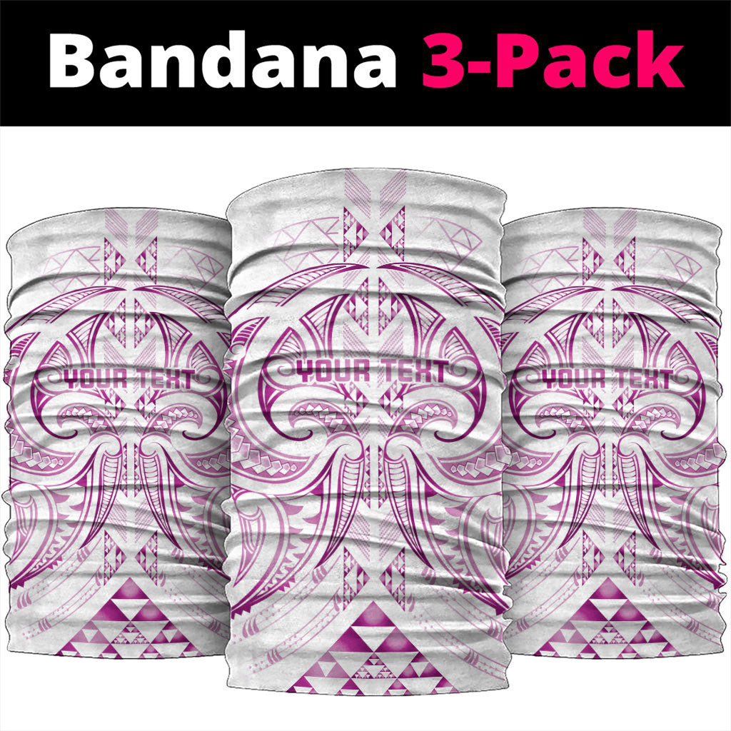 Maori Rugby Custom Ngaru Mangopare Neck Gaiter Mawhero Niho Taniwha Motif LT9 package One Size: 25*50cm Pink - Polynesian Pride
