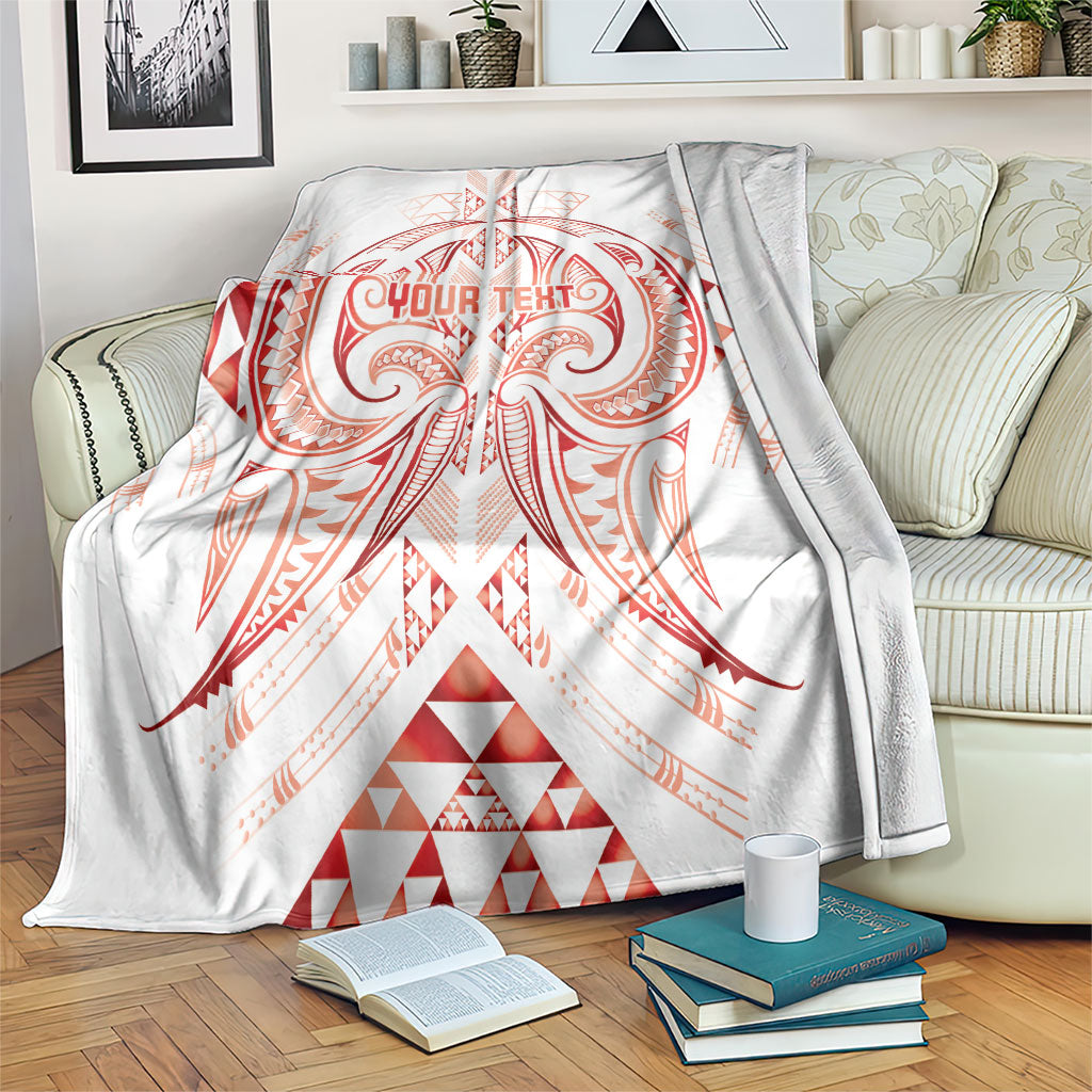 Maori Rugby Custom Ngaru Mangopare Blanket Whero Niho Taniwha Motif LT9 Red - Polynesian Pride