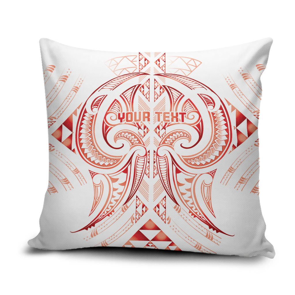 Maori Rugby Custom Ngaru Mangopare Pillow Cover Whero Niho Taniwha Motif LT9 Red - Polynesian Pride