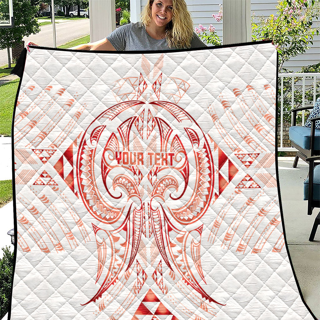 Maori Rugby Custom Ngaru Mangopare Quilt Whero Niho Taniwha Motif LT9 Red - Polynesian Pride