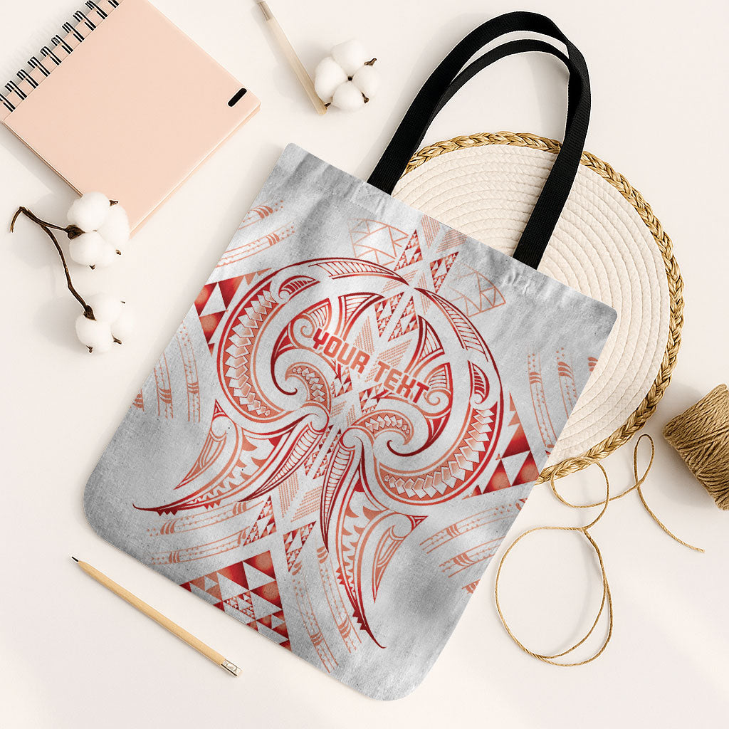 Maori Rugby Custom Ngaru Mangopare Tote Bag Whero Niho Taniwha Motif
