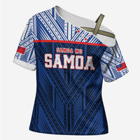 Custom Rugby Toa Samoa Cross Shoulder Shirt Samoa mo Samoa Island Warrior Pride - Polynesian Pride