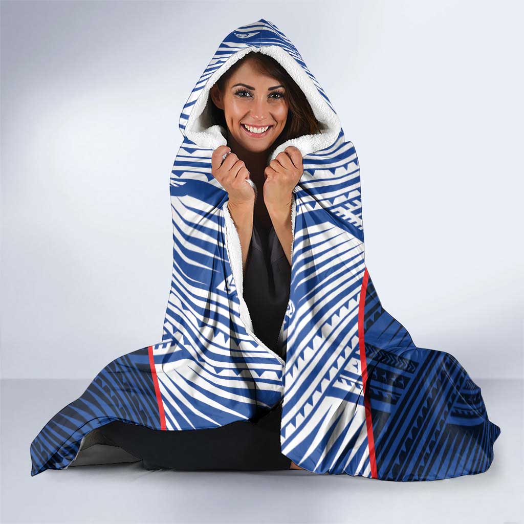Rugby Toa Samoa Hooded Blanket Samoa mo Samoa Island Warrior Pride - Polynesian Pride