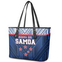 Rugby Toa Samoa Leather Tote Bag Samoa mo Samoa Island Warrior Pride - Polynesian Pride