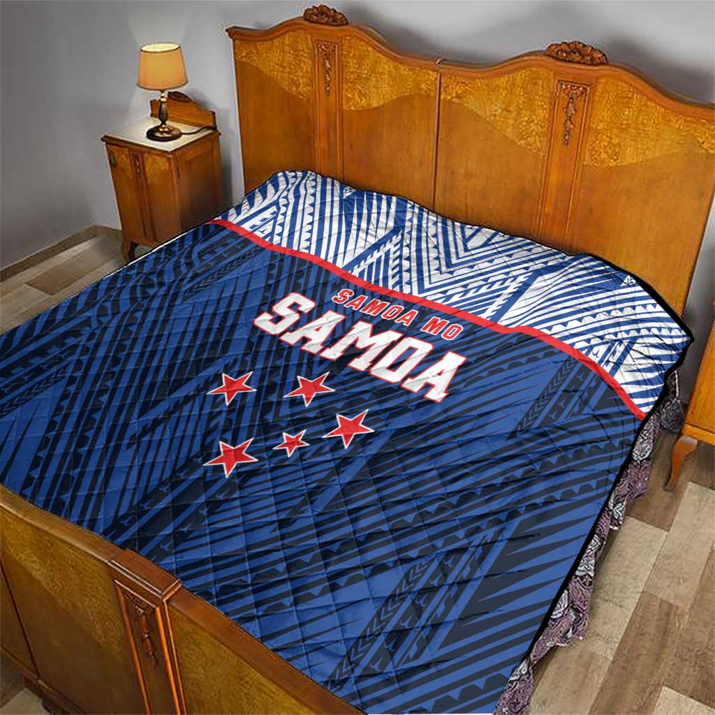 Rugby Toa Samoa Quilt Samoa mo Samoa Island Warrior Pride - Polynesian Pride