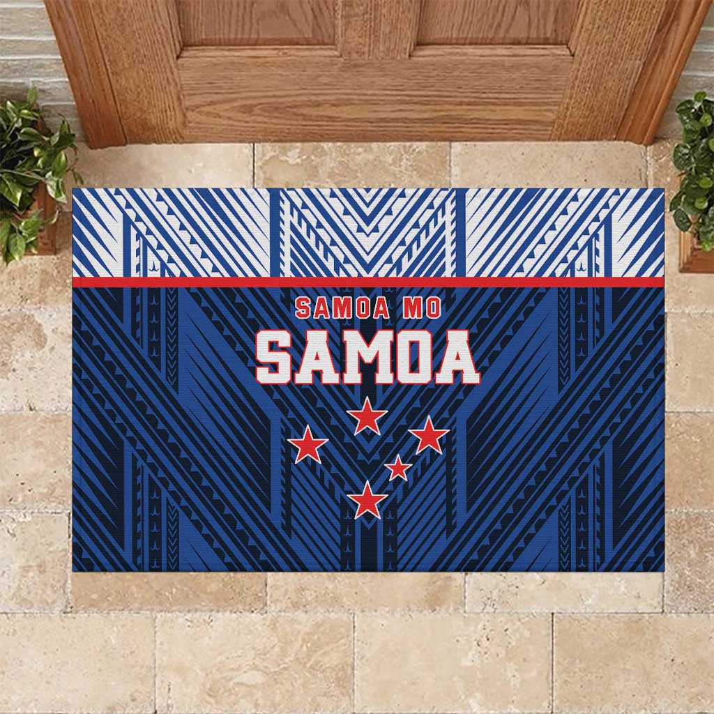 Rugby Toa Samoa Rubber Doormat Samoa mo Samoa Island Warrior Pride - Polynesian Pride