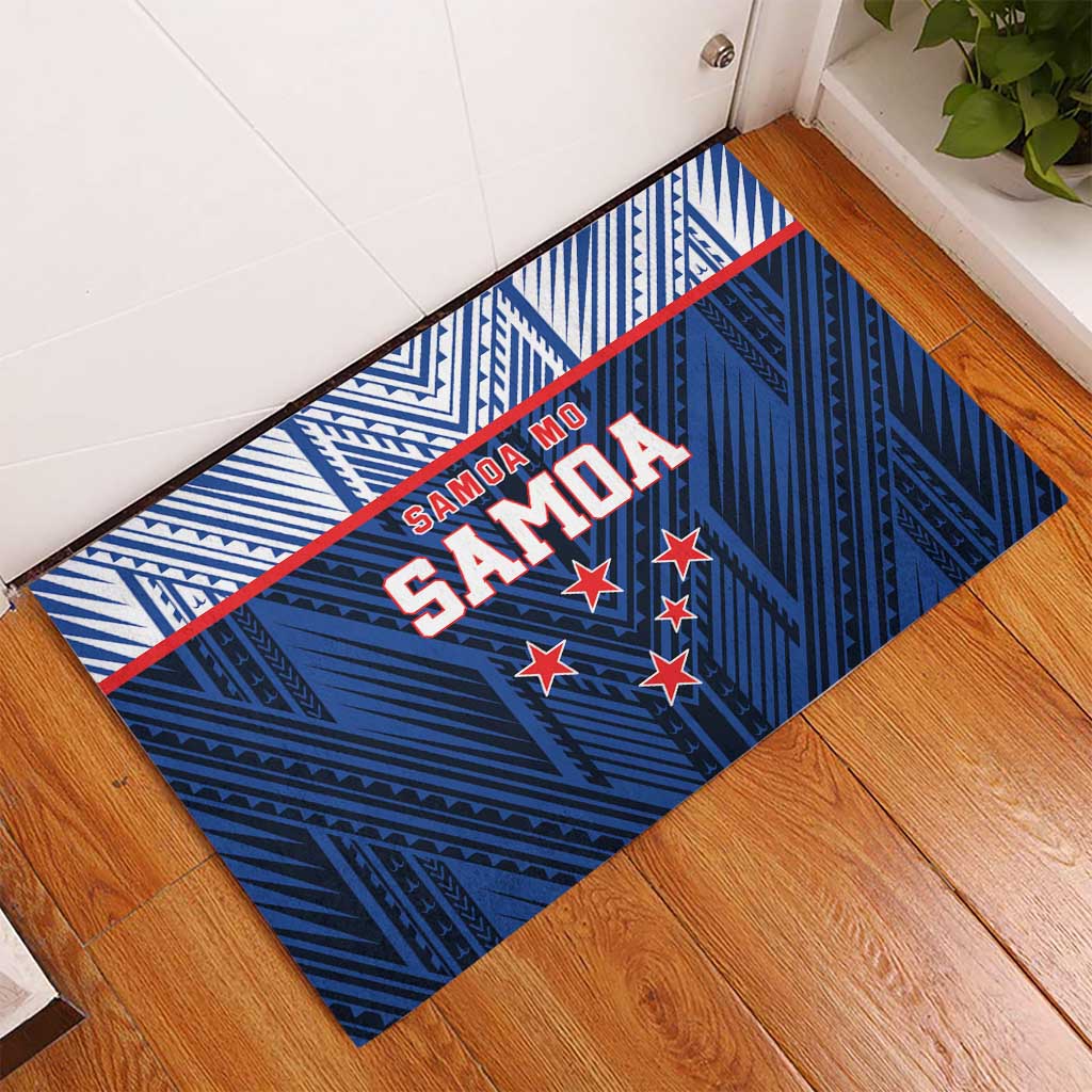 Rugby Toa Samoa Rubber Doormat Samoa mo Samoa Island Warrior Pride - Polynesian Pride