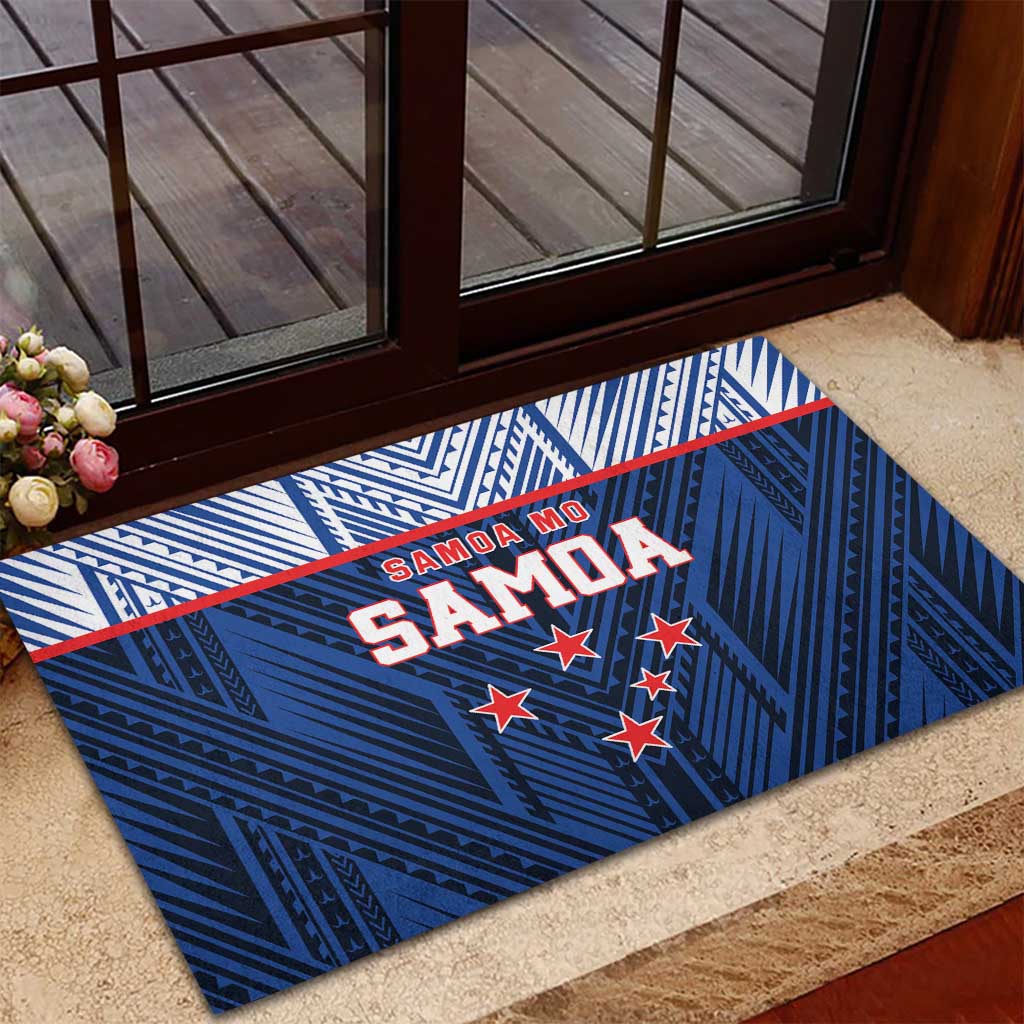 Rugby Toa Samoa Rubber Doormat Samoa mo Samoa Island Warrior Pride - Polynesian Pride
