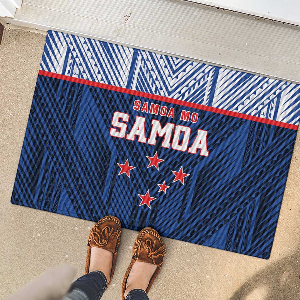 Rugby Toa Samoa Rubber Doormat Samoa mo Samoa Island Warrior Pride - Polynesian Pride