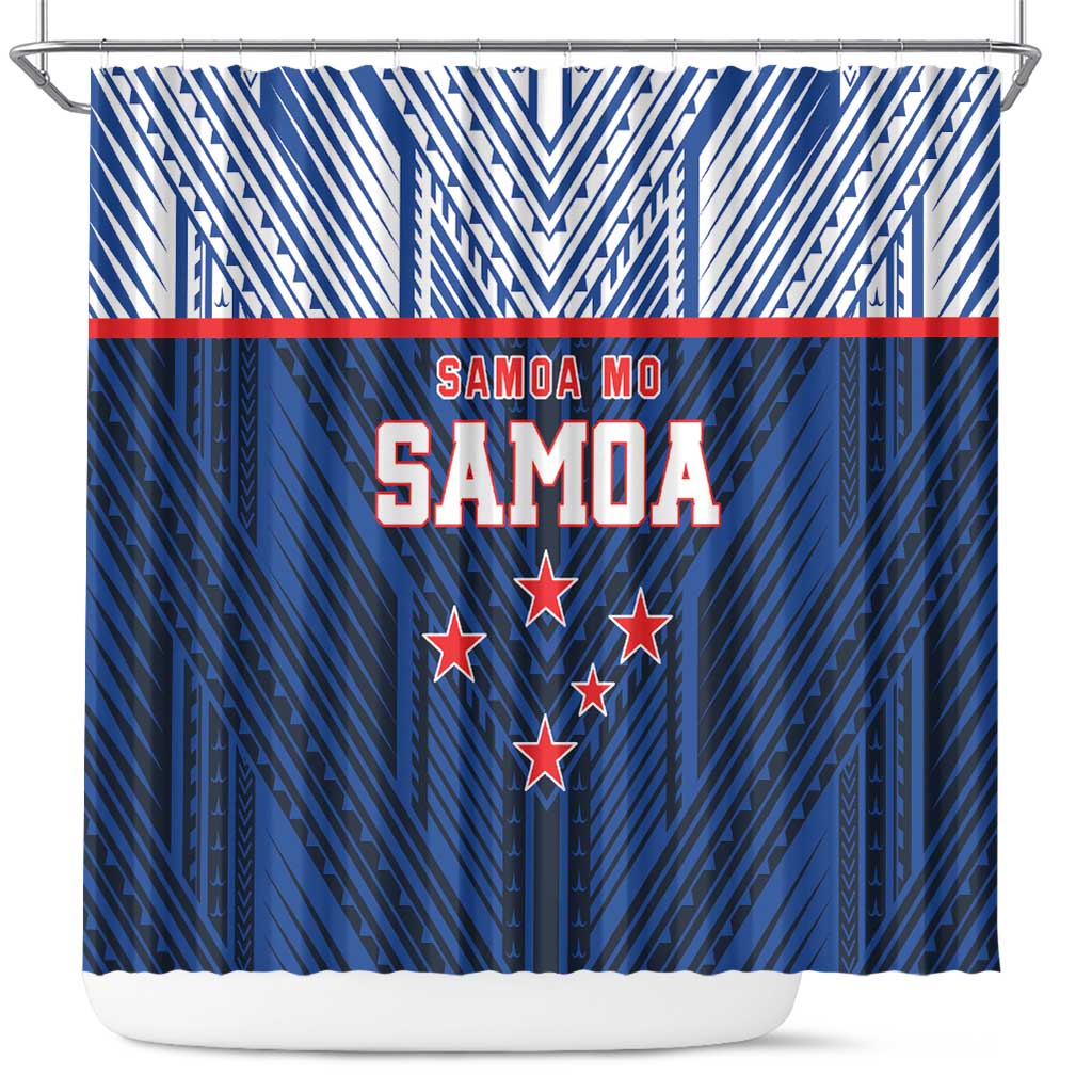 Rugby Toa Samoa Shower Curtain Samoa mo Samoa Island Warrior Pride - Polynesian Pride