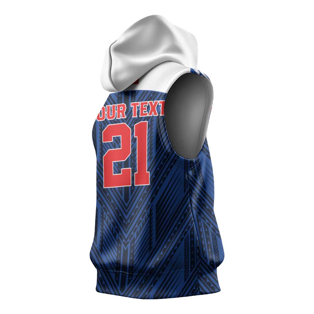 Custom Rugby Toa Samoa Sleeveless Hoodie Samoa mo Samoa Island Warrior Pride - Polynesian Pride