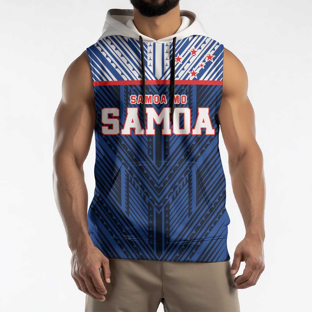 Custom Rugby Toa Samoa Sleeveless Hoodie Samoa mo Samoa Island Warrior Pride - Polynesian Pride