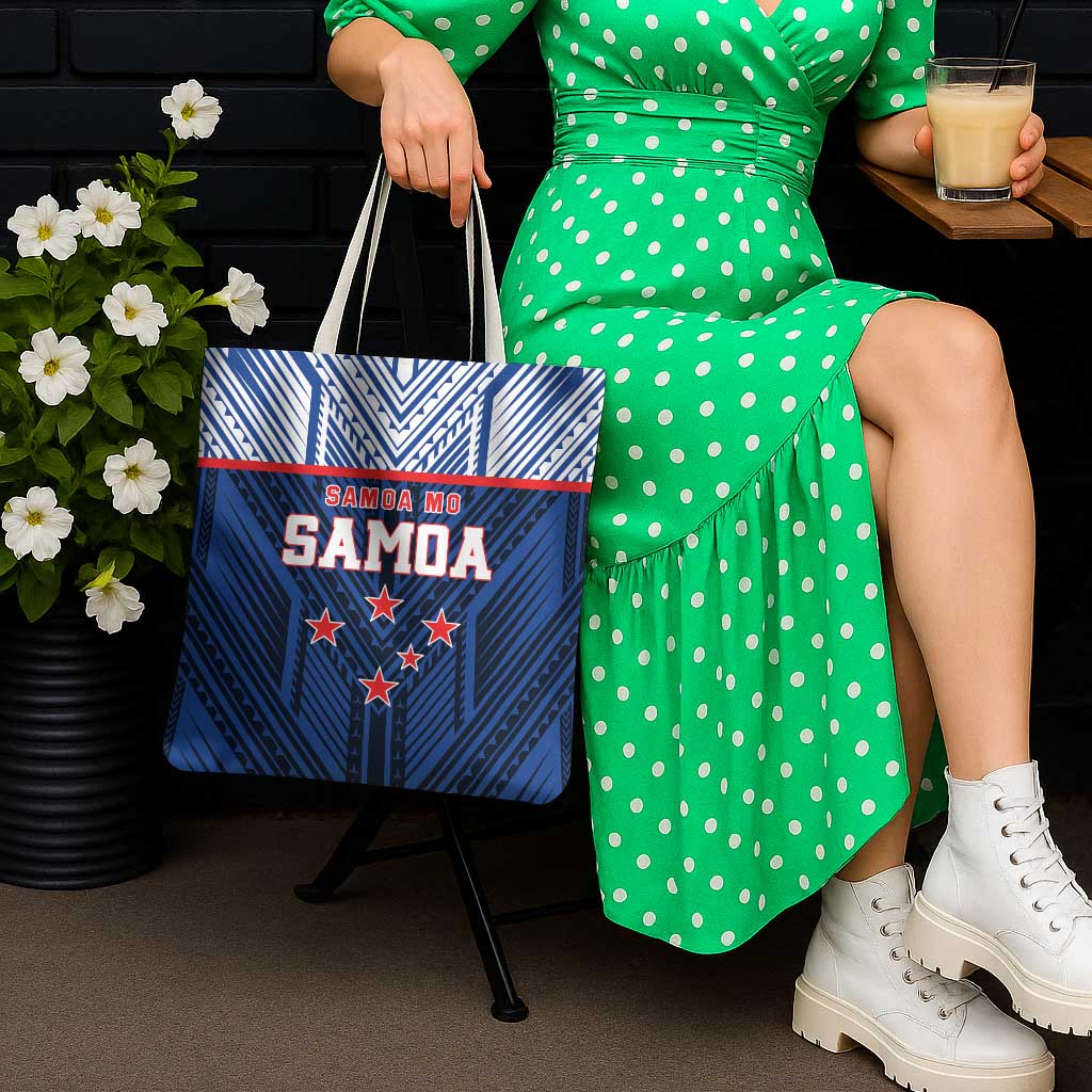 Rugby Toa Samoa Tote Bag Samoa mo Samoa Island Warrior Pride - Polynesian Pride