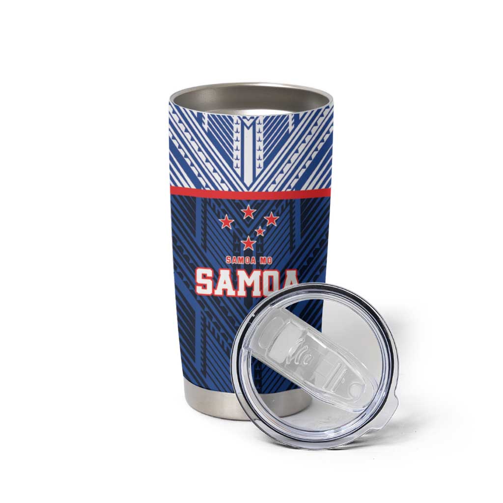 Custom Rugby Toa Samoa Tumbler Cup Samoa mo Samoa Island Warrior Pride - Polynesian Pride