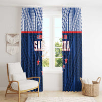 Rugby Toa Samoa Window Curtain Samoa mo Samoa Island Warrior Pride - Polynesian Pride