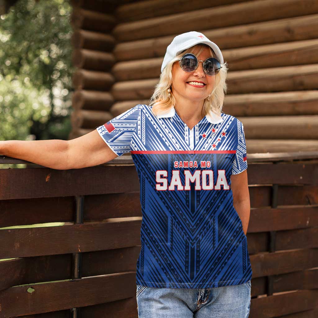 Custom Rugby Toa Samoa Women Polo Shirt Samoa mo Samoa Island Warrior Pride - Polynesian Pride