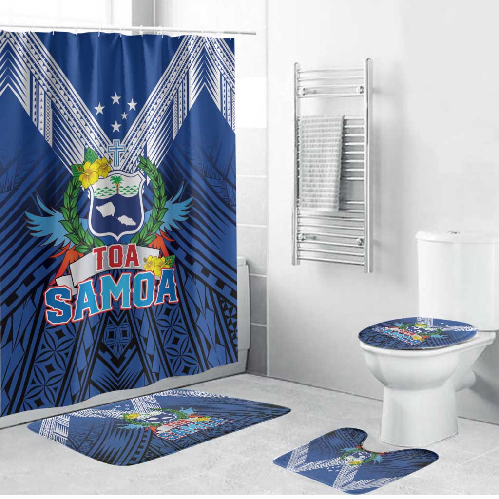 Rugby Toa Samoa Bathroom Set Samoa mo Samoa Strength in Tatau - Polynesian Pride