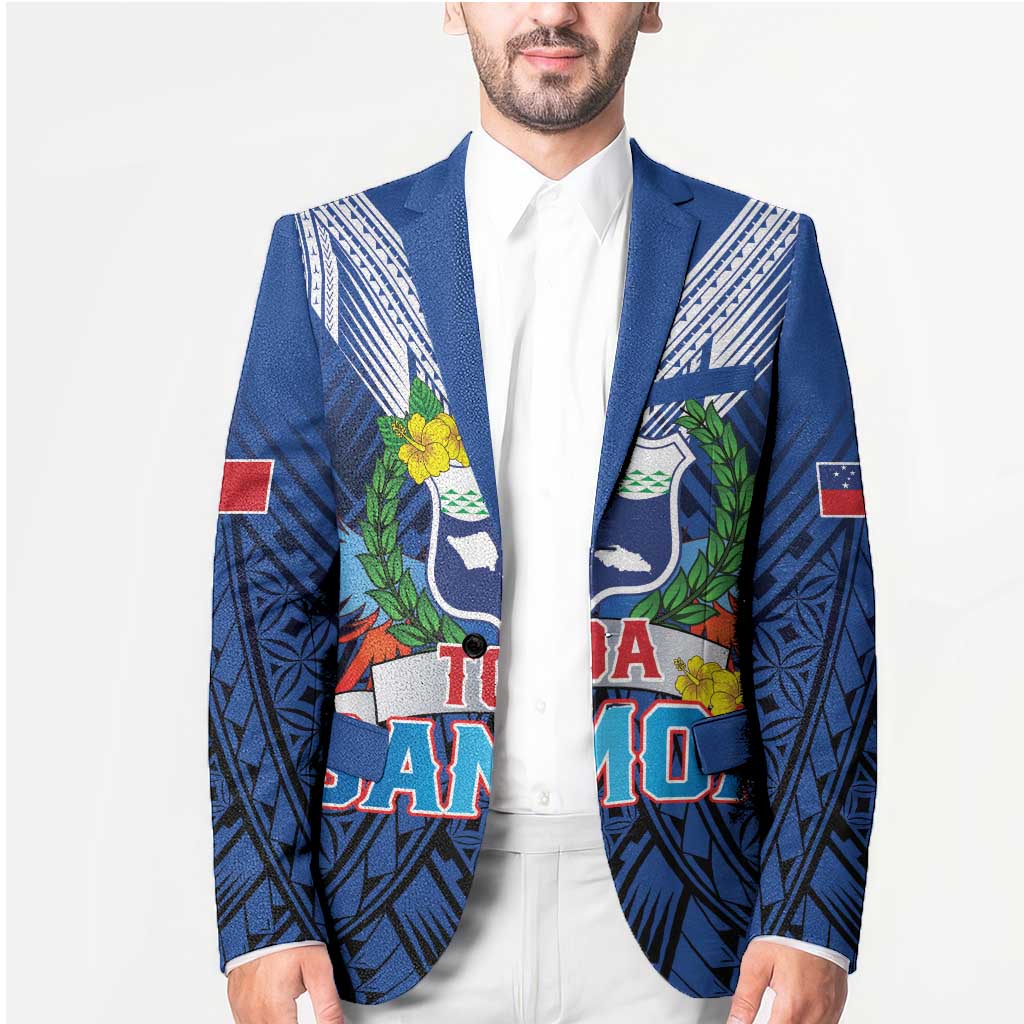 Custom Rugby Toa Samoa Blazer Samoa mo Samoa Strength in Tatau - Polynesian Pride