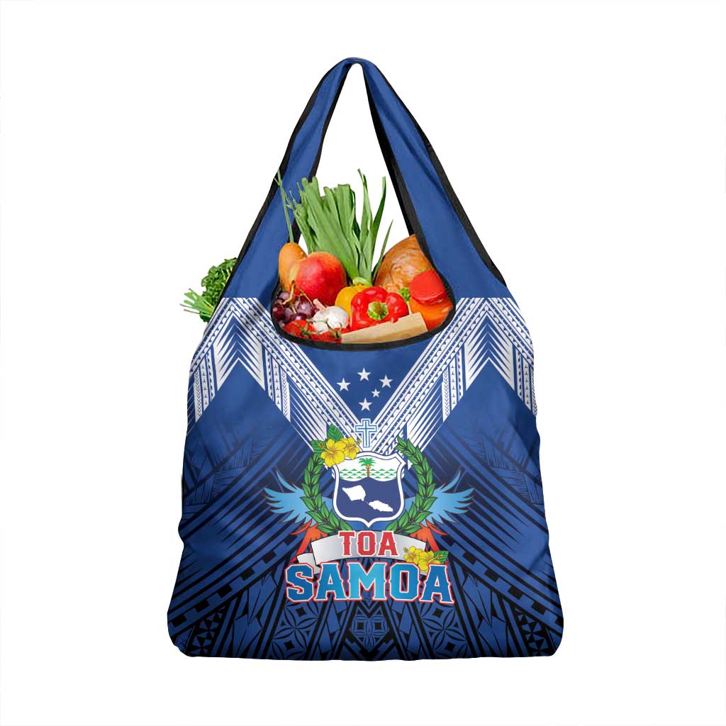 Rugby Toa Samoa Grocery Bag Samoa mo Samoa Strength in Tatau - Polynesian Pride