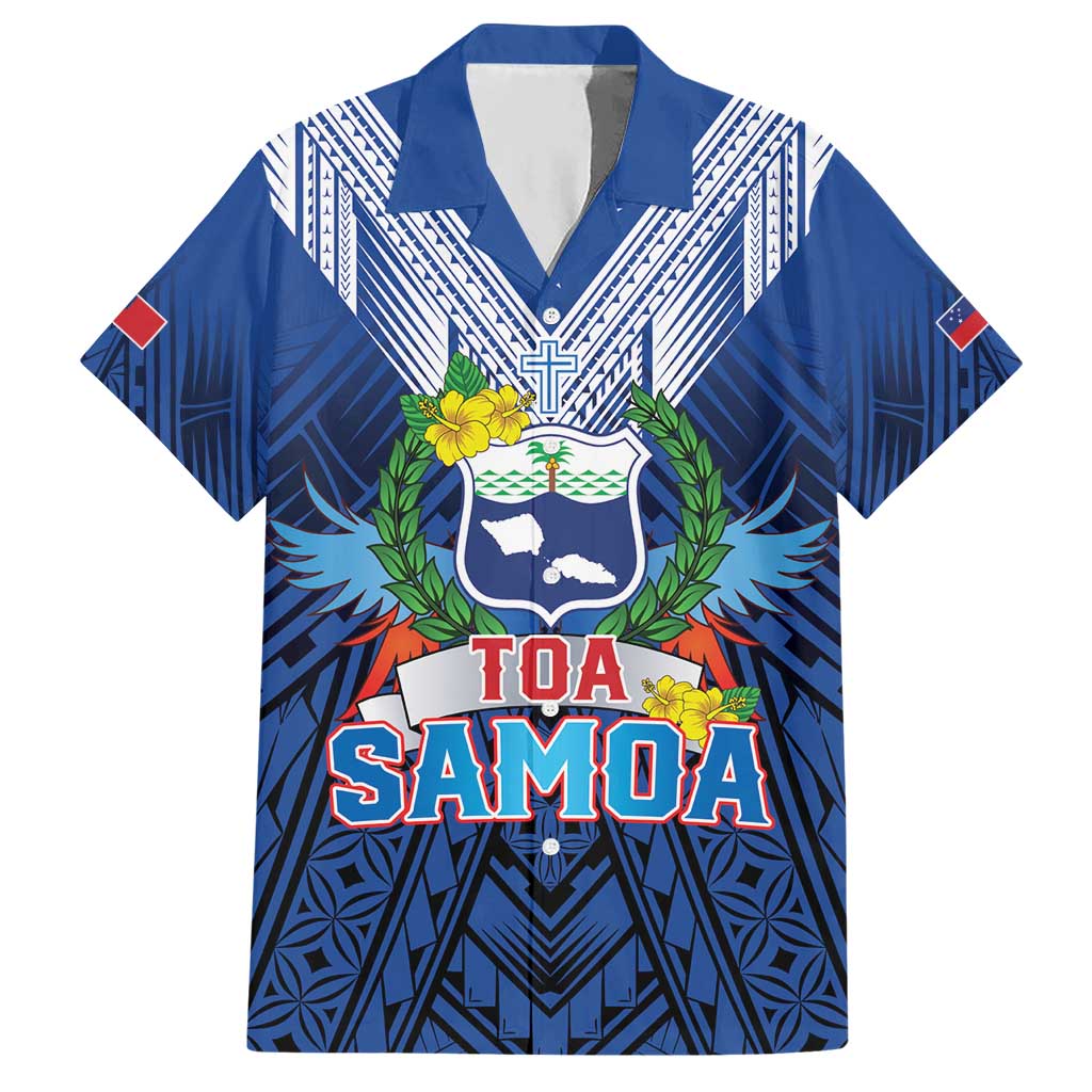 Custom Rugby Toa Samoa Hawaiian Shirt Samoa mo Samoa Strength in Tatau - Polynesian Pride