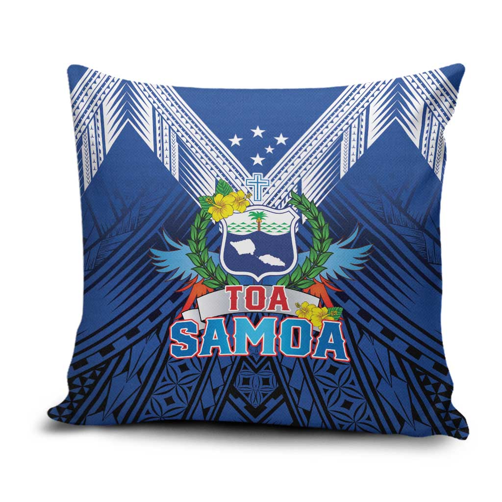 Rugby Toa Samoa Pillow Cover Samoa mo Samoa Strength in Tatau - Polynesian Pride