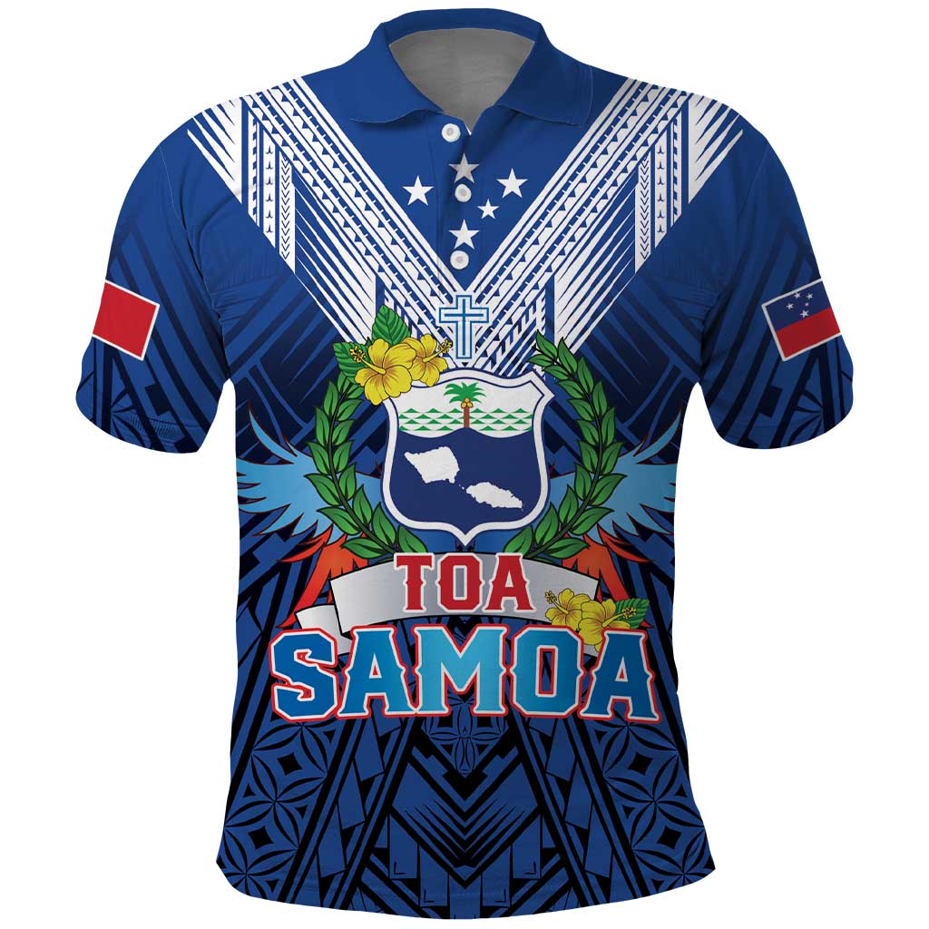 Custom Rugby Toa Samoa Polo Shirt Samoa mo Samoa Strength in Tatau - Polynesian Pride