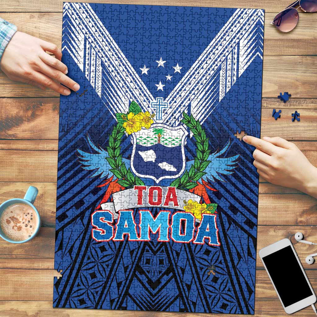 Rugby Toa Samoa Puzzle Samoa mo Samoa Strength in Tatau - Polynesian Pride