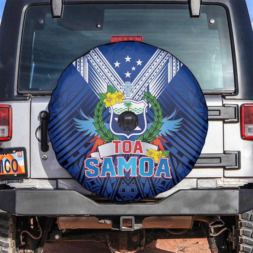 Rugby Toa Samoa Spare Tire Cover Samoa mo Samoa Strength in Tatau - Polynesian Pride
