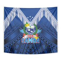 Rugby Toa Samoa Tapestry Samoa mo Samoa Strength in Tatau - Polynesian Pride