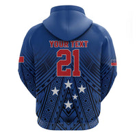 Custom Rugby Toa Samoa Zip Hoodie Samoa mo Samoa Strength in Tatau - Polynesian Pride