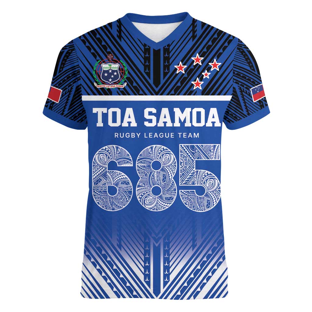 Toa Samoa 685 Women V-Neck T-Shirt Uso Aso Uma For Life For Samoa - Polynesian Pride
