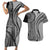 Samoa Siapo Arty Couples Matching Short Sleeve Bodycon Dress and Hawaiian Shirt Black Style LT9 Black - Polynesian Pride