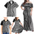 Samoa Siapo Arty Family Matching Off Shoulder Maxi Dress and Hawaiian Shirt Black Style LT9 - Polynesian Pride