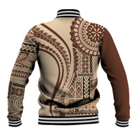 Samoa Siapo Arty Baseball Jacket Brown Style LT9 - Polynesian Pride