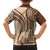 Samoa Siapo Arty Family Matching Off Shoulder Maxi Dress and Hawaiian Shirt Brown Style LT9 - Polynesian Pride